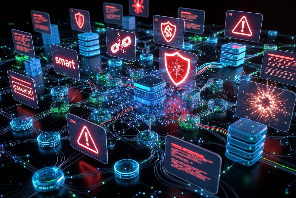 network misconfigurations-Featured image showing 7 common network misconfigurations that appear smart but cause major network failures, including default settings, firewall conflicts, and over-engineering issues in a dramatic cybersecurity style